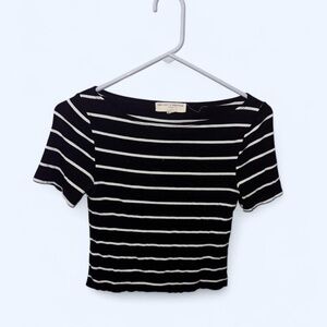 urban outfitters Black and White Striped Women's Top